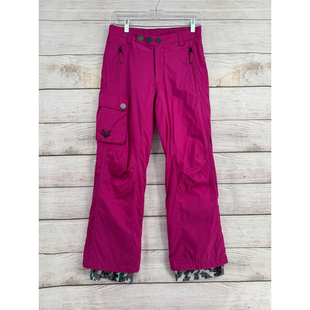 Triple Nickel 555 Snow Pants Women 12 Pink Waterproof Insulated Cargo